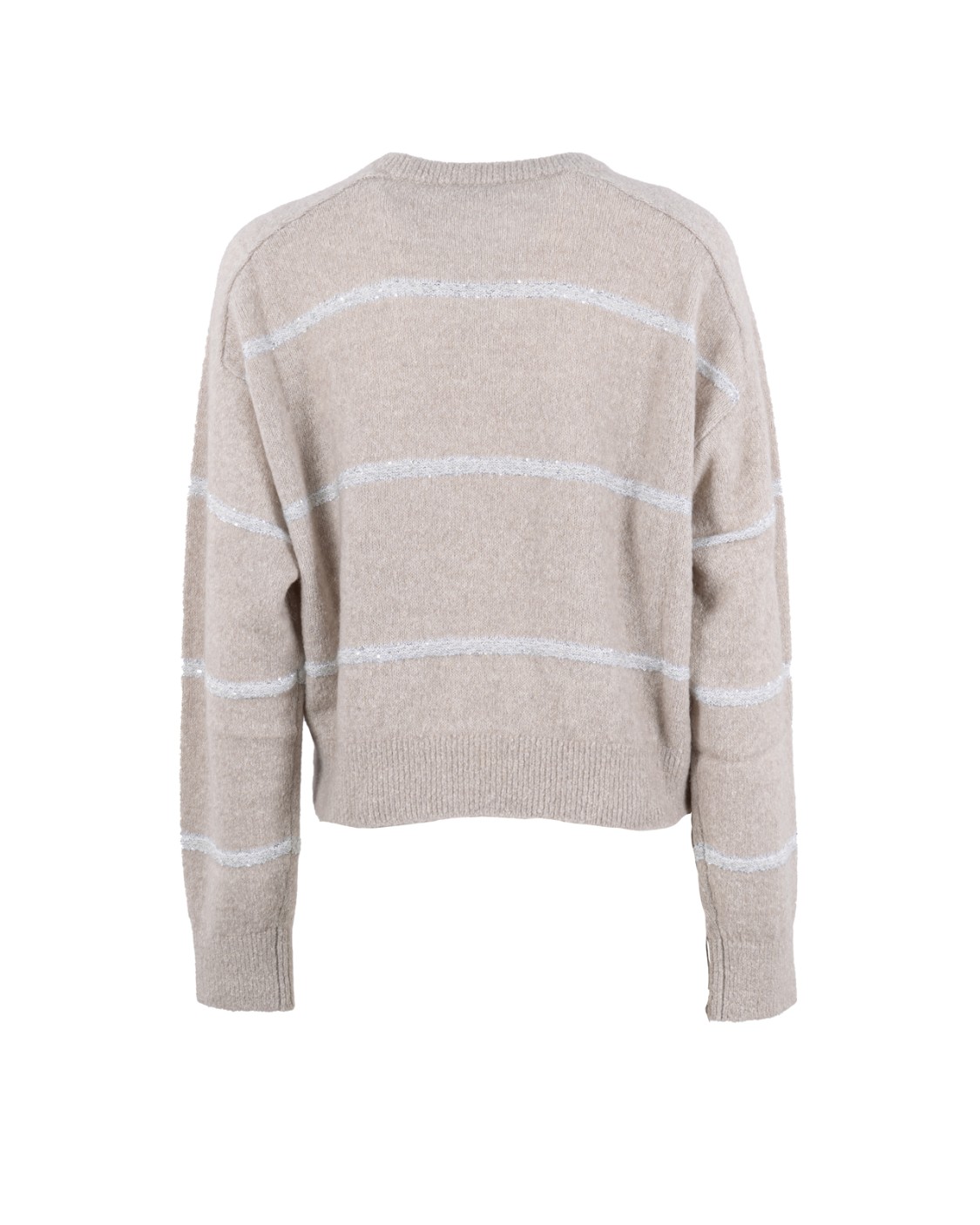 shop BRUNELLO CUCINELLI Saldi Pull: Brunello Cucinelli maglione con scollo a V a righe e paillettes.
Misto alpaca-cotone.
Design lavorato a maglia.
Maniche con spalle scese.
Orlo e polsini a coste.
Dettaglio a righe
decorazione con paillettes.
Orlo dritto.
Composizione: 37% Lana di alpaca, 30% Cotone, 26% Poliammide.
Fatto in Italia.. MSP710602-CHL22 number 8876854